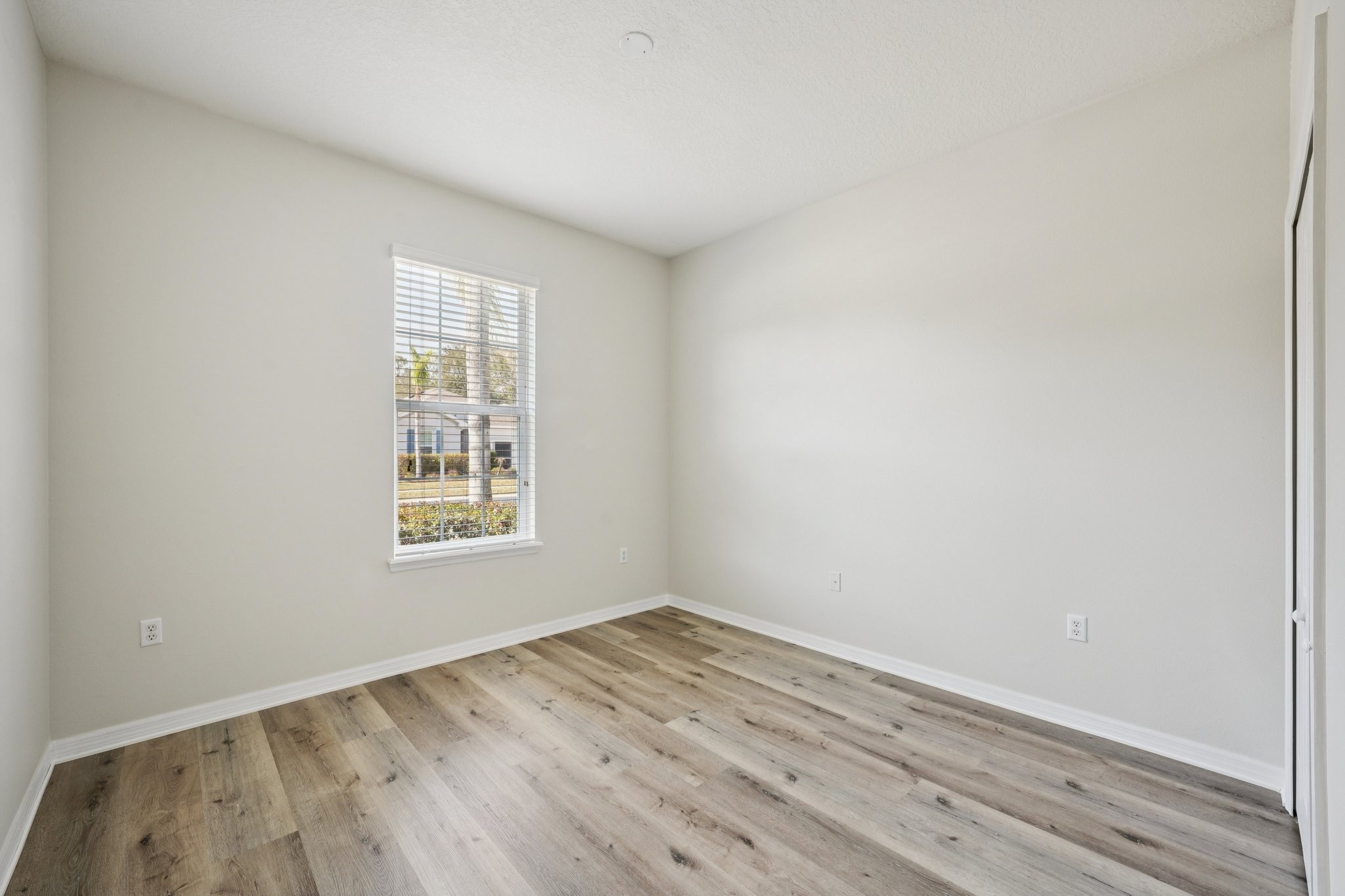 Third bedroom with window treatments at 11129 Kiskadee Cir, New Port Richey FL 34654
