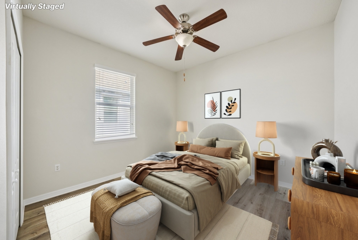 Virtually staged guest bedroom at 11129 Kiskadee Cir in Summertree, New Port Richey FL