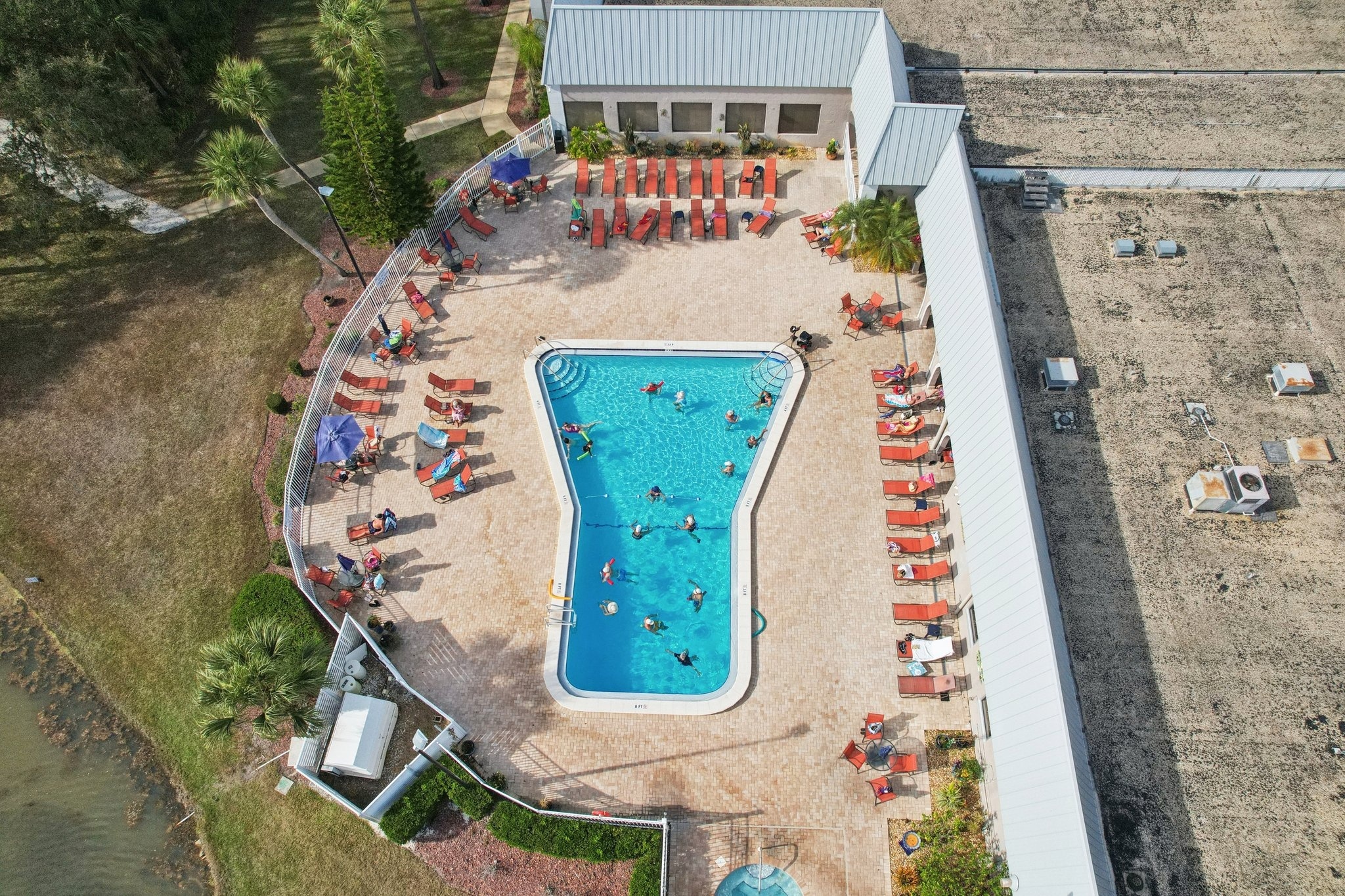 Heated community pool and spa at Summertree in New Port Richey, FL 34654