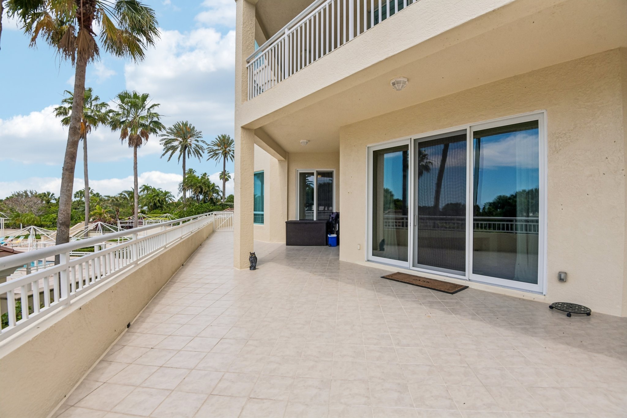 Wraparound terrace with Gulf breezes at 1180 Gulf Blvd #101, The Grande on Sand Key, Clearwater Beach FL