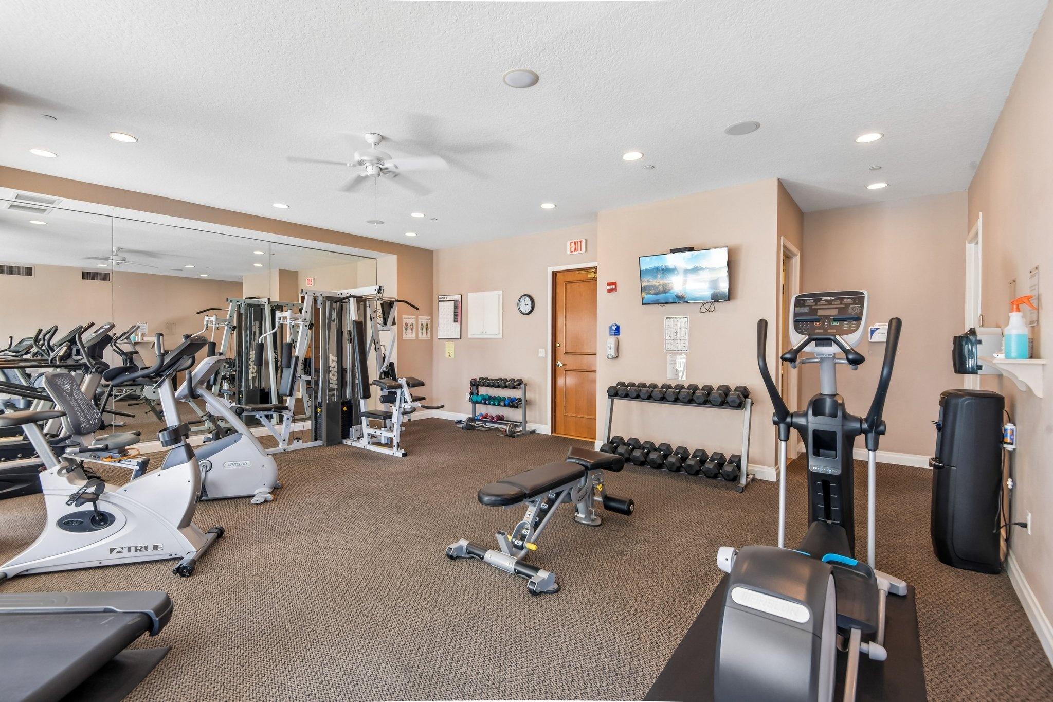 Fitness center at The Grande on Sand Key luxury condominium, Clearwater Beach FL 33767