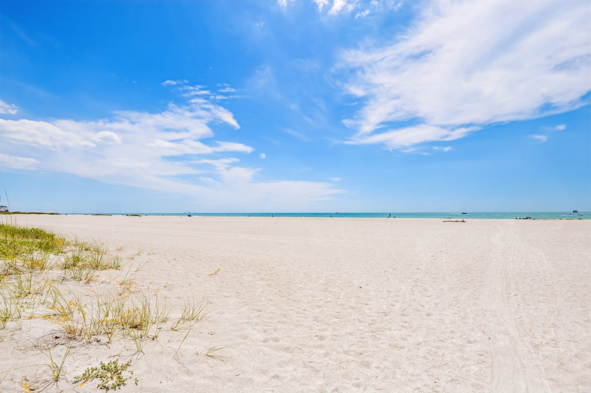 Sand Key beach and the Gulf of Mexico steps from 1180 Gulf Blvd, Clearwater Beach FL