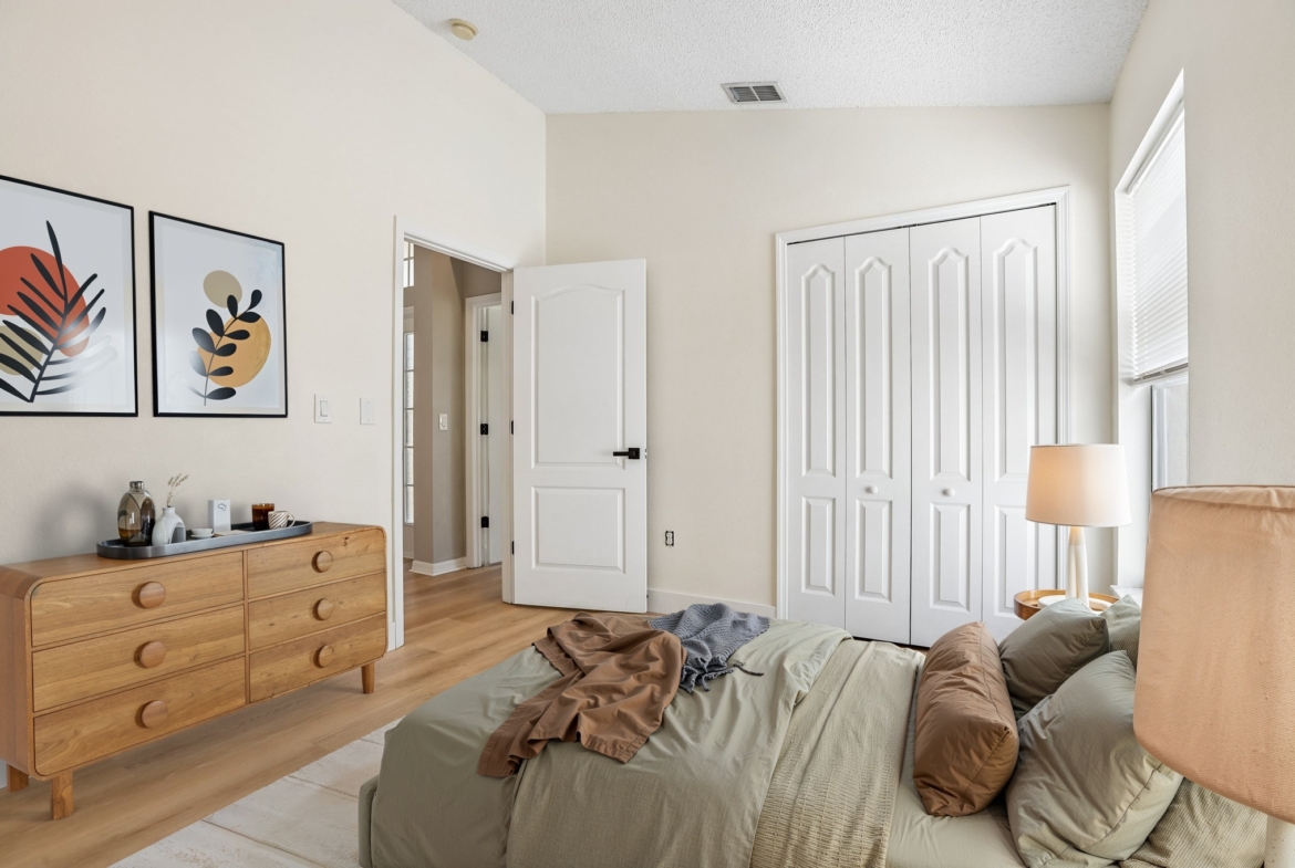 Virtually staged second bedroom at 2638 Big Pine Dr, a 3 bedroom home for sale in Holiday FL 34691