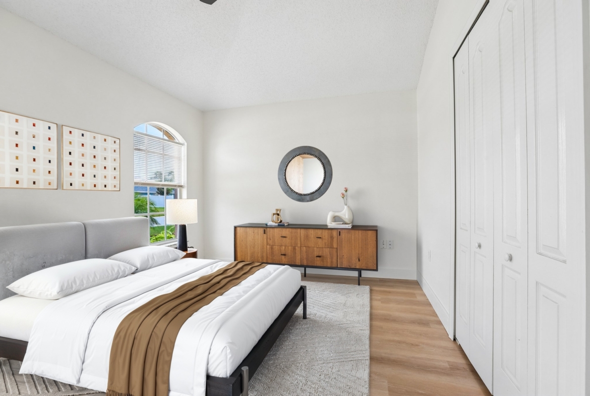 Virtually staged third bedroom at 2638 Big Pine Dr in the gated Key Vista community, Holiday FL
