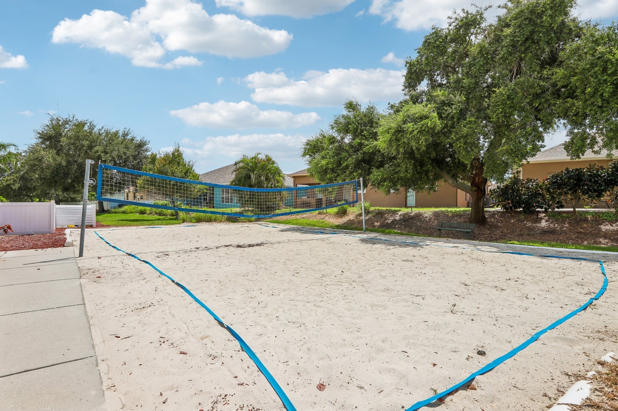 Sand volleyball court at the Key Vista community recreation area in Holiday FL