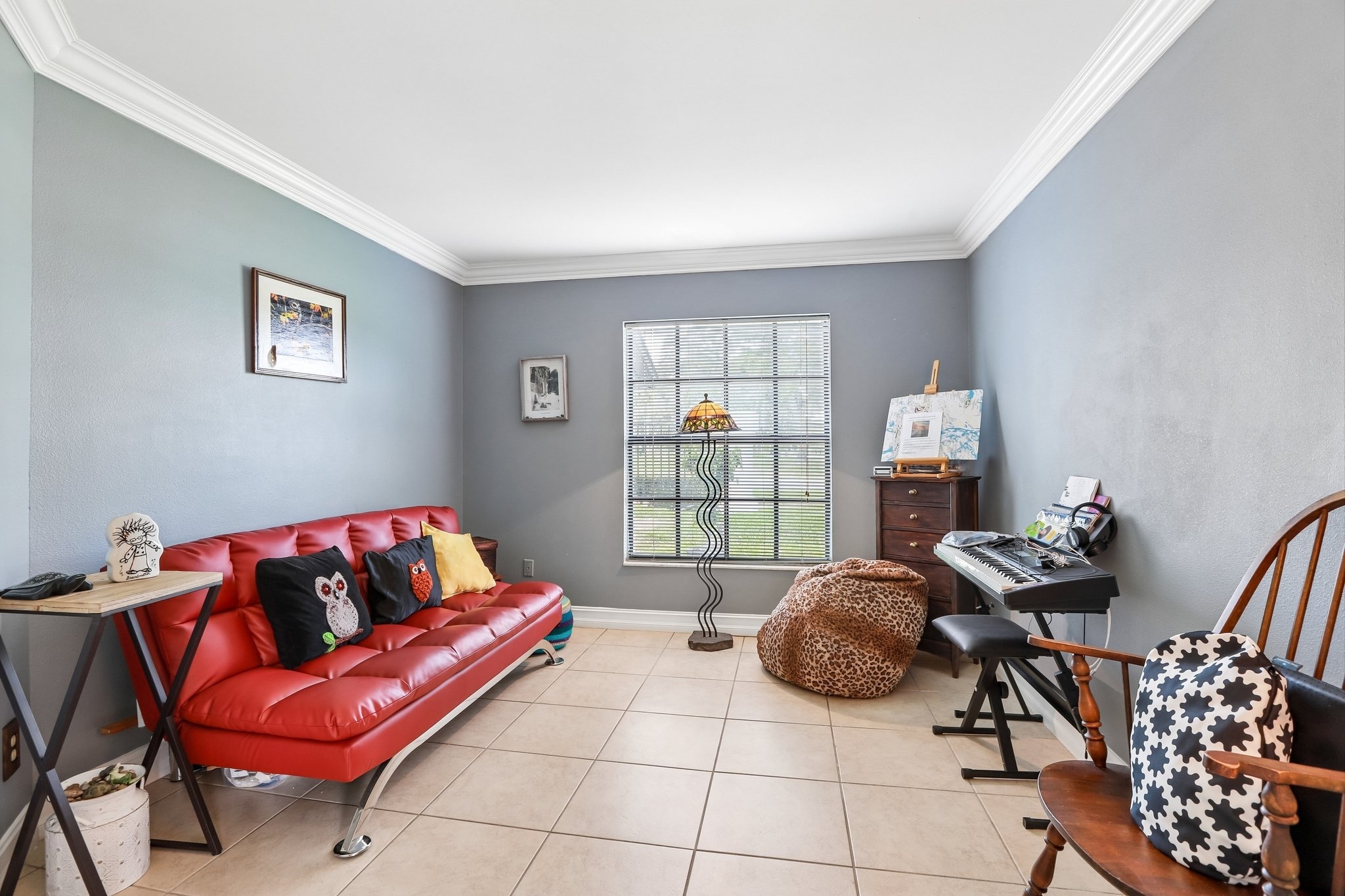 Third bedroom used as a den, library or home office at 3878 Tanager Pl, Palm Harbor FL 34685