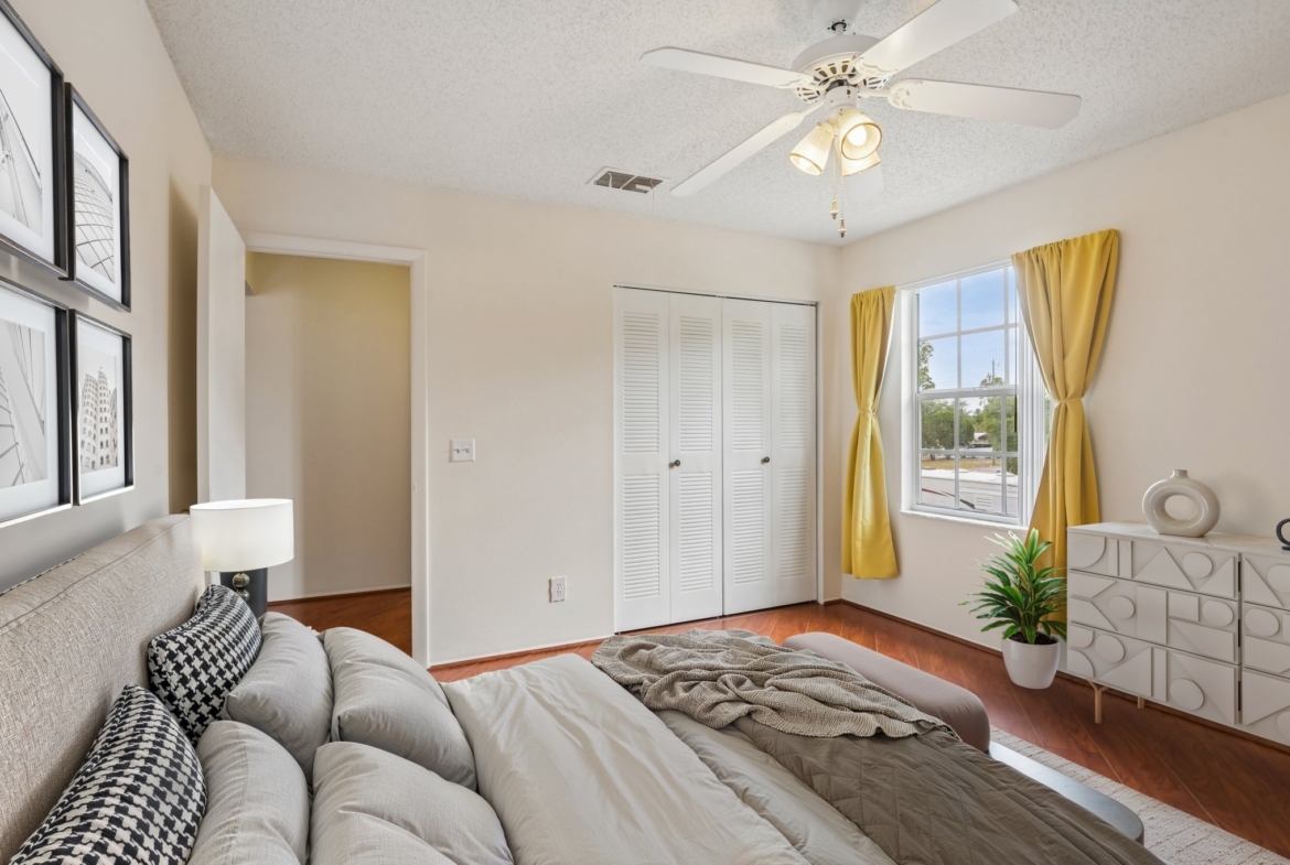 Spacious primary suite with private bath and walk-in closet at 7713 Hillside Ct #204, Hudson FL
